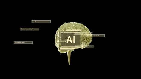 Animation-of-human-brain-and-ai-data-processing-over-black-background