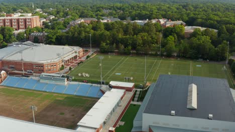 college university campus fields and athletic facilities at university north carolina, unc