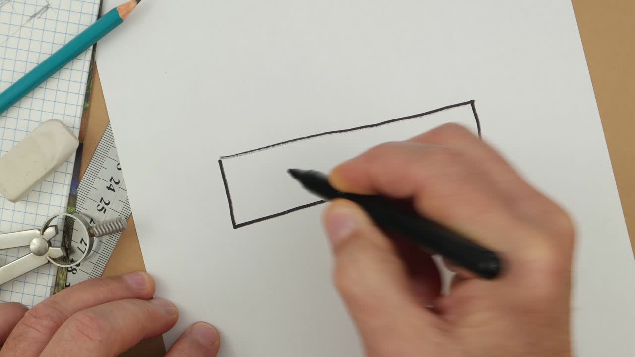 직사각형의 세부 사항을 스케치하고 스케치에 크기를 설정하는 것, 설계, 타임 스