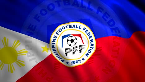 flag of the philippines with philippine football federation logo