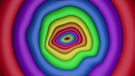 Animation-of-rainbow-circles-and-colours-moving-on-seamless-loop