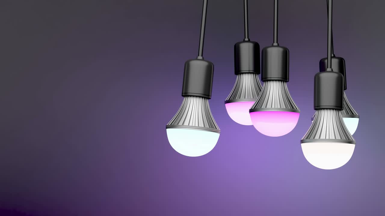 Colorful light bulbs