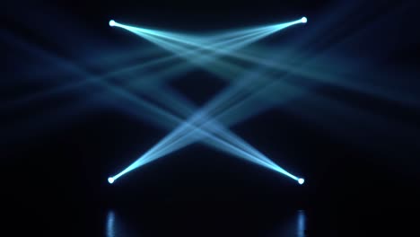 blue light from the spotlights