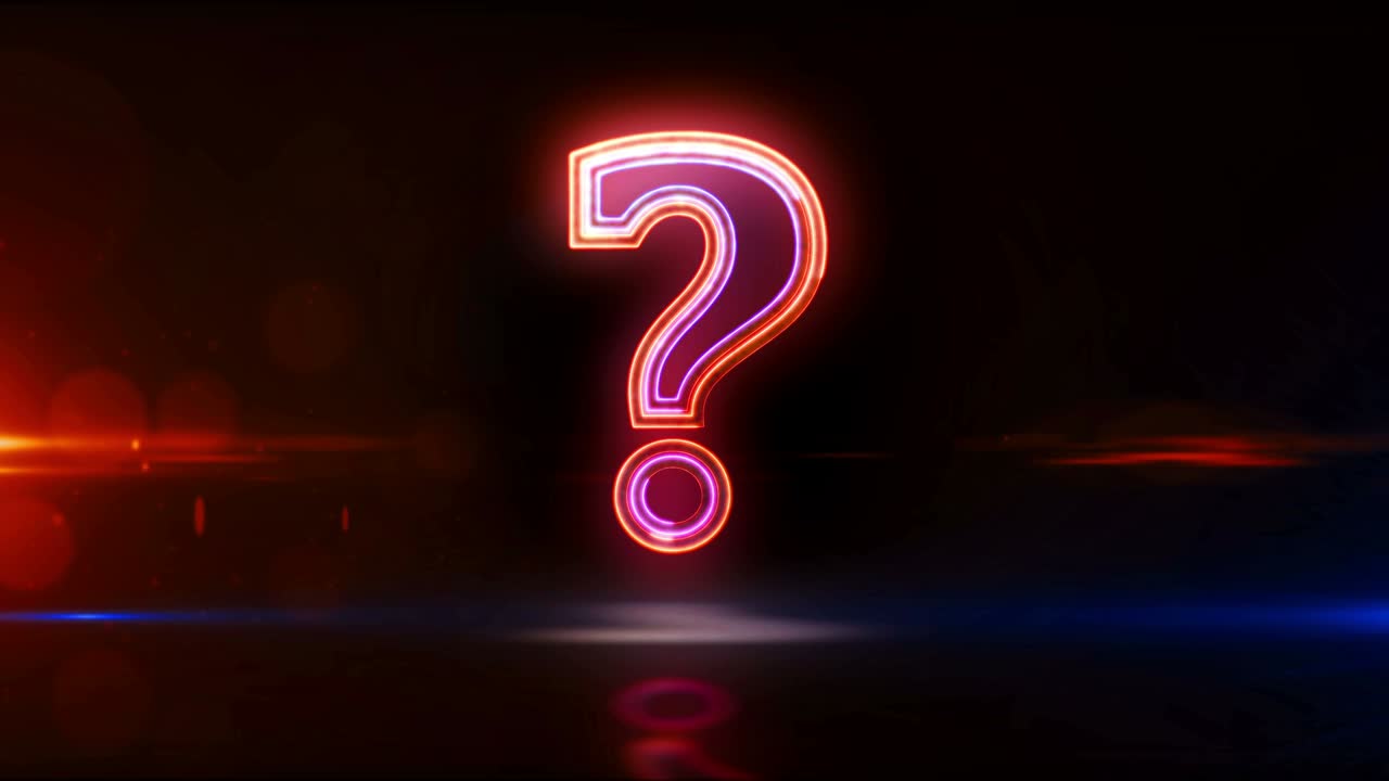 símbolo de signo de pregunta abstracto animación en bucle