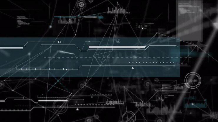 Animation of data processing over networks of connections