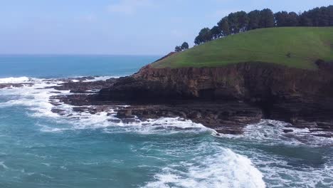 drone aerial view of karraspio beach of lekeitio in the basque country