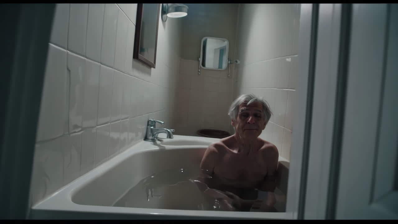 Elderly Man in a Bathtub