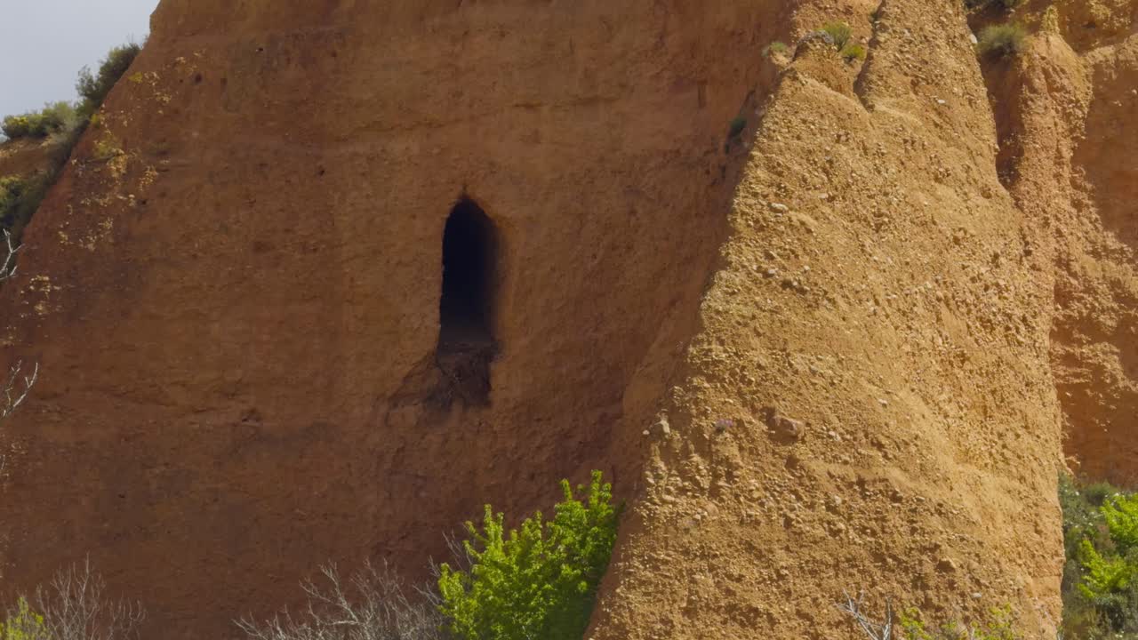 Golden Mountain With A Small Opening Sun Shining And Green Vegetation