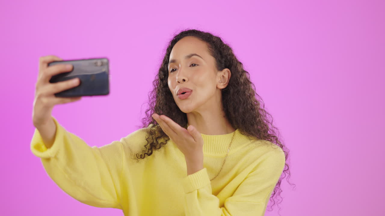 Selfie, woman and happiness with casual outfit