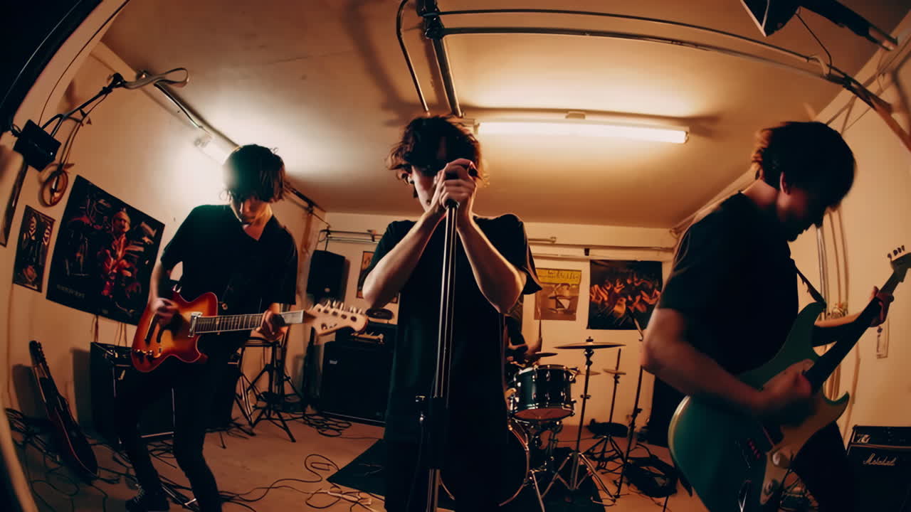 Rock Band in a Studio