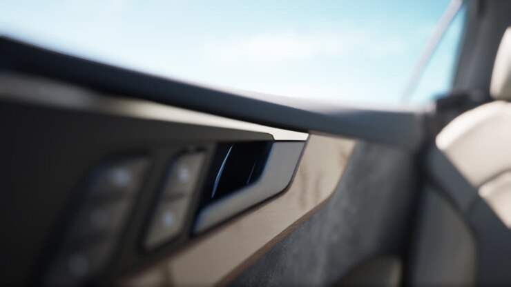 Design degli interni di una nuova auto.