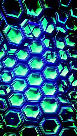 vibrant abstract neon hexagon grid patterns