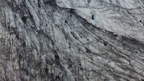 aerial top-down view unveils the stunning glacial formations of sólheimajökull, iceland majestic glaciers