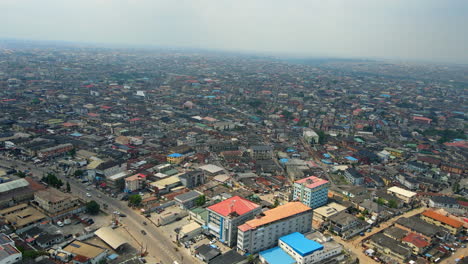 ariel view shot van de staat lagos nigeria