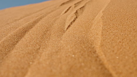 close-up of sand dunes in the desert