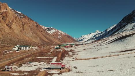 aerial marvel capturing los penitentes valley in mendoza, argentina, unveiled by a mesmerizing drone perspective