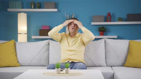 hombre con dolor de cabeza.