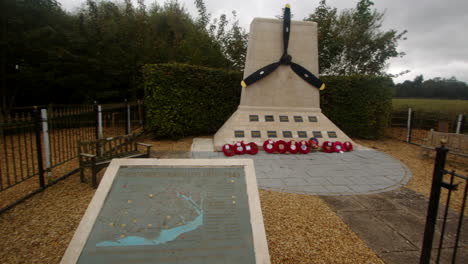 extra wide planning shot of the new forest airfields memorial in the new forest