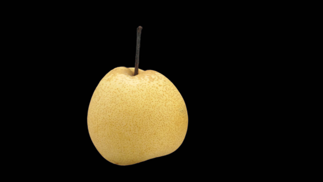 Realistic Pear Rotating With Alpha Channel, Video In 4K