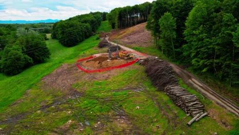 imágenes aéreas de drones 4k de la realidad ambiental: rápida deforestación por manos humanas