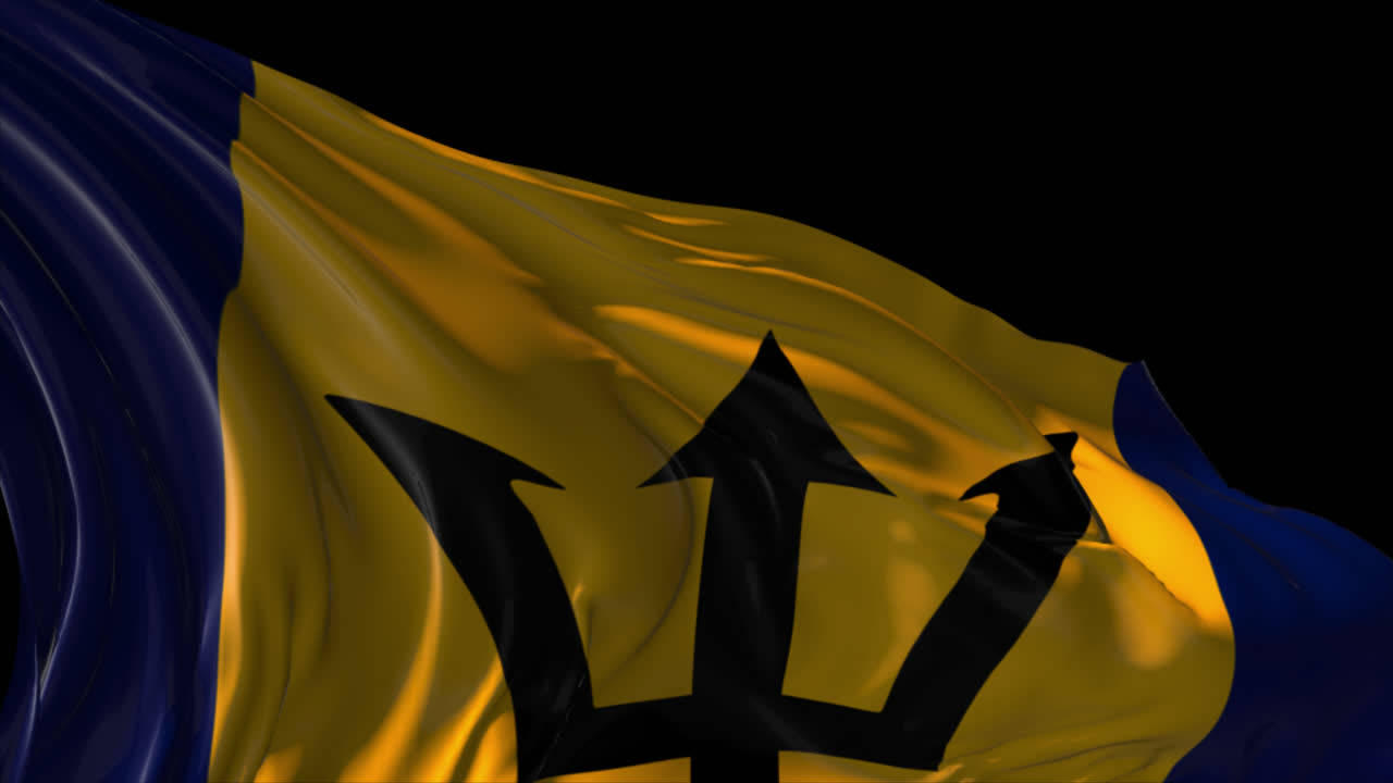 барбадос флаг размахивает