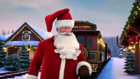 santa on the christmas train