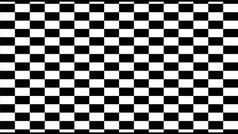 Black and white pattern checkers vertical. Future geometric patterns motion background