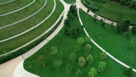 aerial view of green park 4k