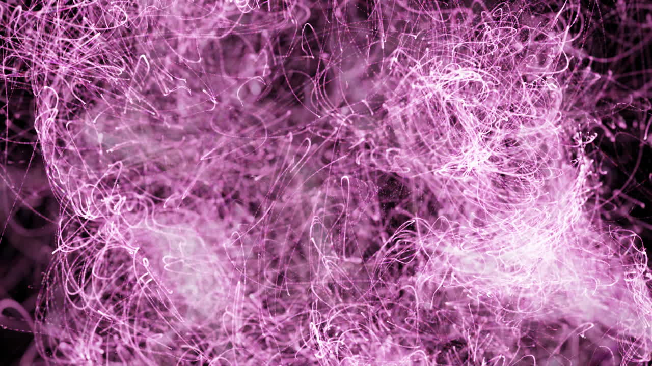 Animazione di scie luminose viola che fluttuano su sfondo nero