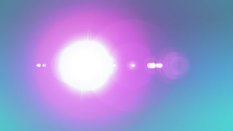 animation of out of focus spot lights moving over blue background