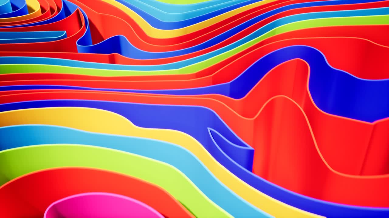 animación de gradiente de onda colorida.. futuros patrones geométricos fondo de movimiento. renderización 3d 4k
