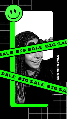 big sale fashion poster with woman