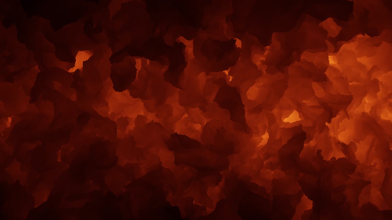 animación de fuego y llama de dibujos animados. giro de forma. bucle perfecto.