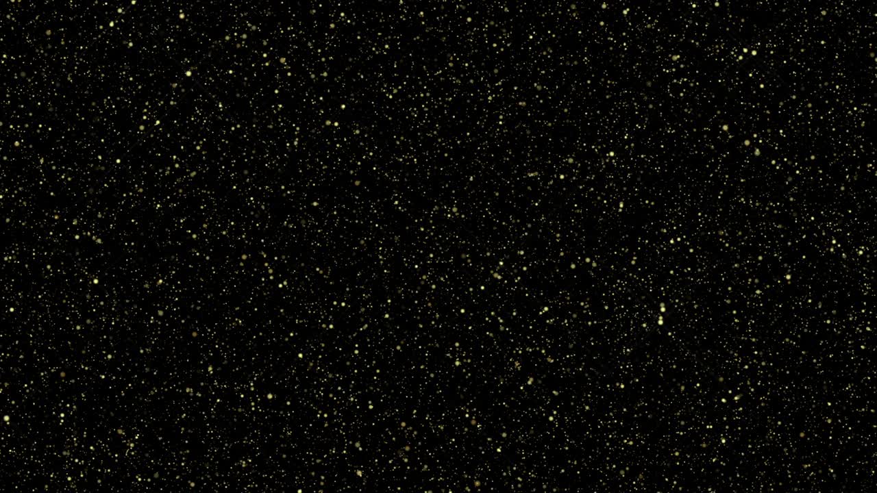 4k Golden Falling Dust. Looped Overlay