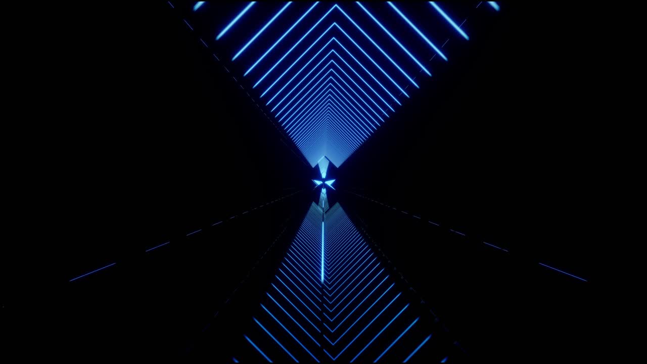 fondo abstracto de neón azul. rayos láser en movimiento. diseño de movimiento generado por computadora. líneas brillantes animadas
