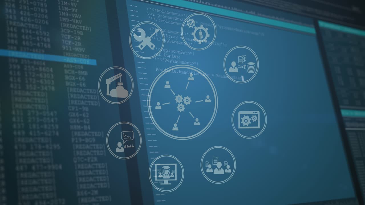 Animation of digital data processing over computer servers