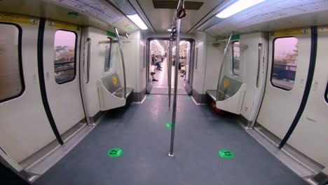 a wide shot inside a subway car-4