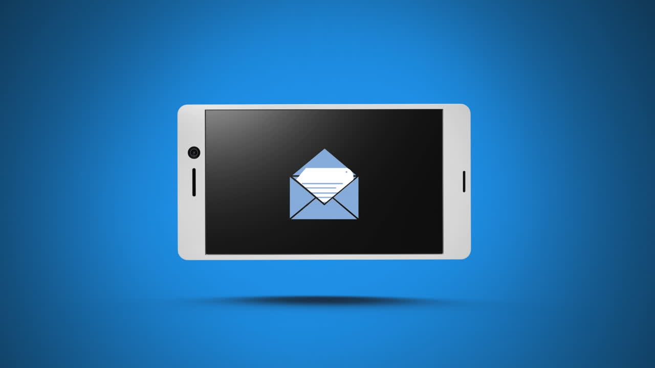 teléfono inteligente con un mensaje en su pantalla