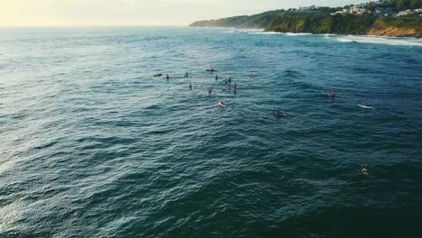 surfing lesson in the ocean