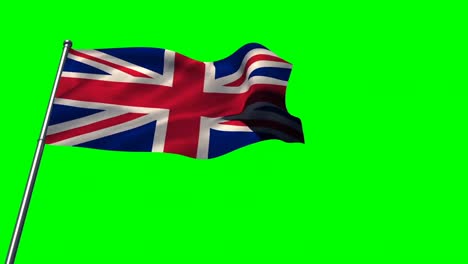 bandera de la unión contra la pantalla verde