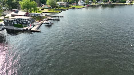 newly built modern lake homes