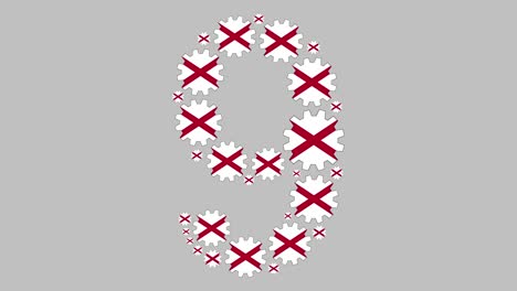 el número nueve de alabama.