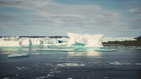 big icebergs near greenland region