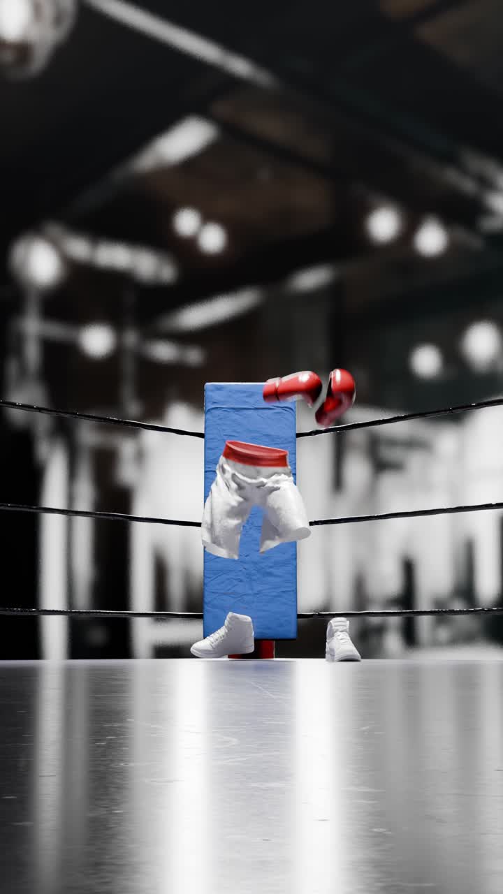 equipo de boxeo en un ring