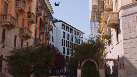 traditional architecture in the city neighbourhoods in milan, italy