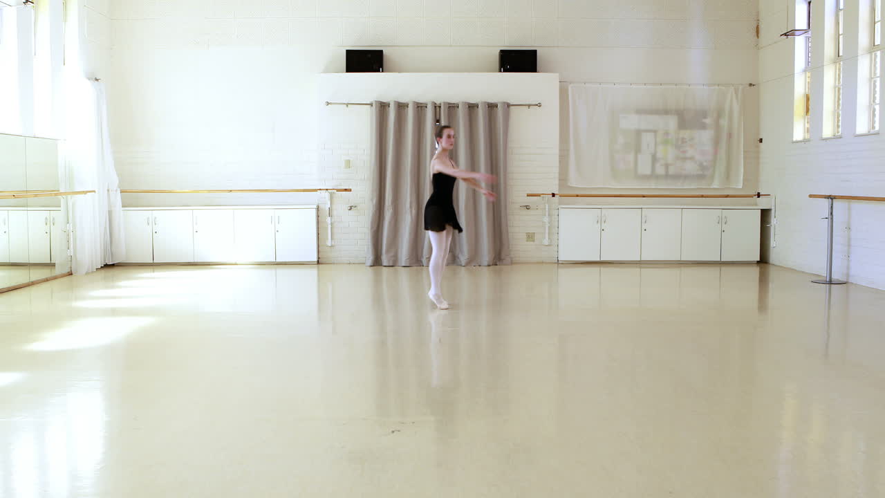 발레리나가 춤을 춘다