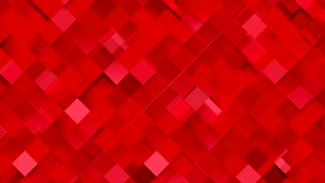 cuadrados geométricos rojos brillantes animación de video de mosaico