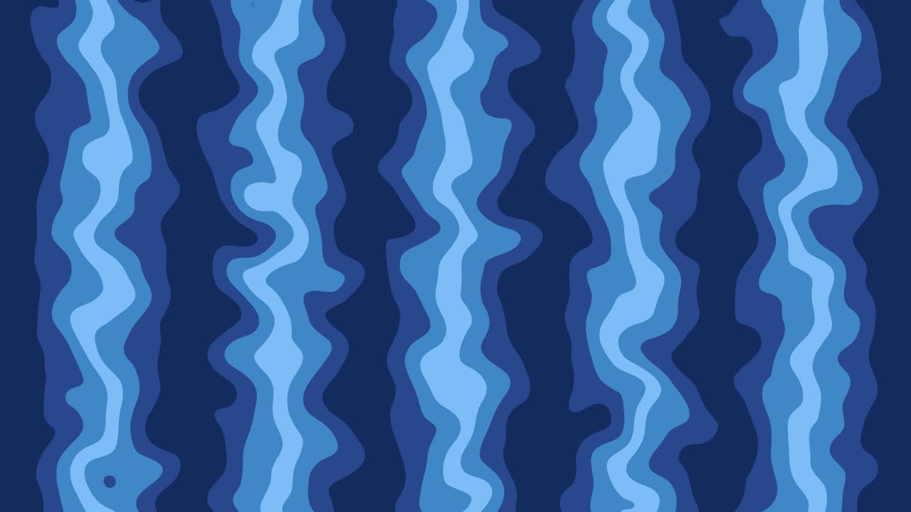animación de rayas abstractas en bucle, fondo verde azul con líneas onduladas, rayas líquidas, diseño de movimiento, video en bucle sin costuras de 4k