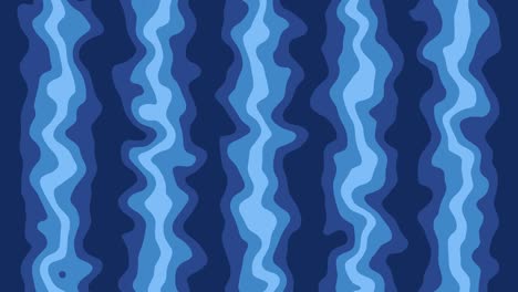 Looped abstract striped animation, blue green background with wavy lines, liquid stripes, motion design, 4k seamless looped video