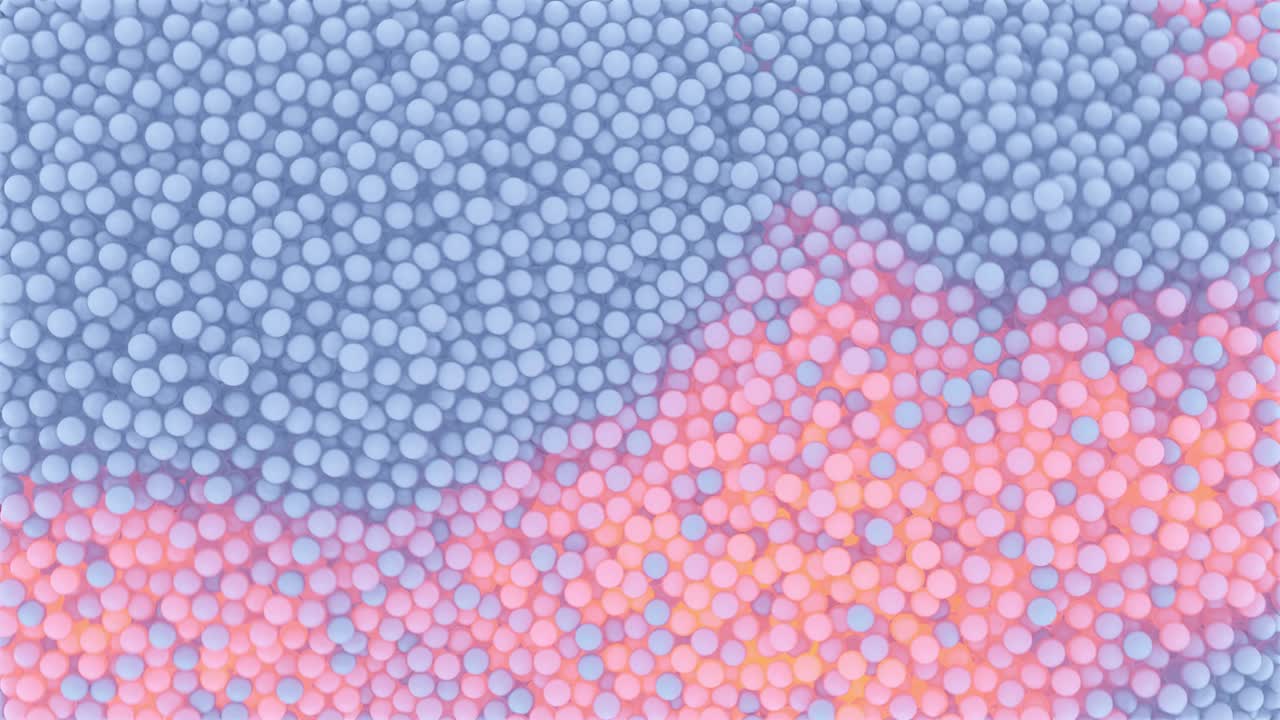 un flujo de partículas. animación 3d.